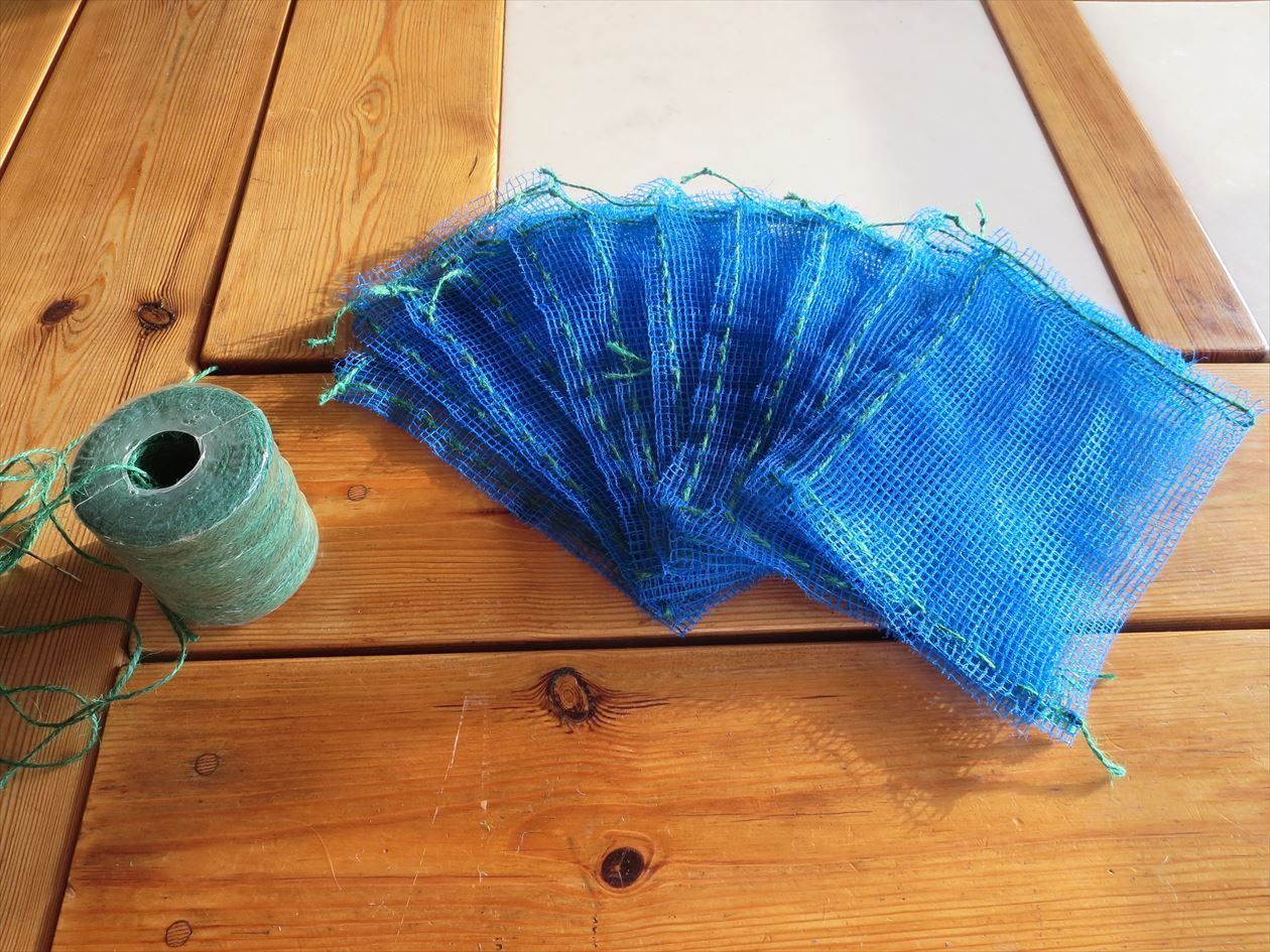 カラス対策網作り ６０才からの挑戦